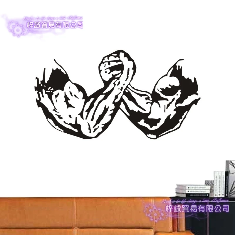 Arm Wrestling Muscle Fitness Club Decal Gym Sticker Decor Posters Vinyl Decoracion Wall Decals Mural Car | Дом и сад
