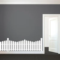 white picket fence wall decal custom vinyl art stickers for nurseries kids rooms classrooms hallway decor f850