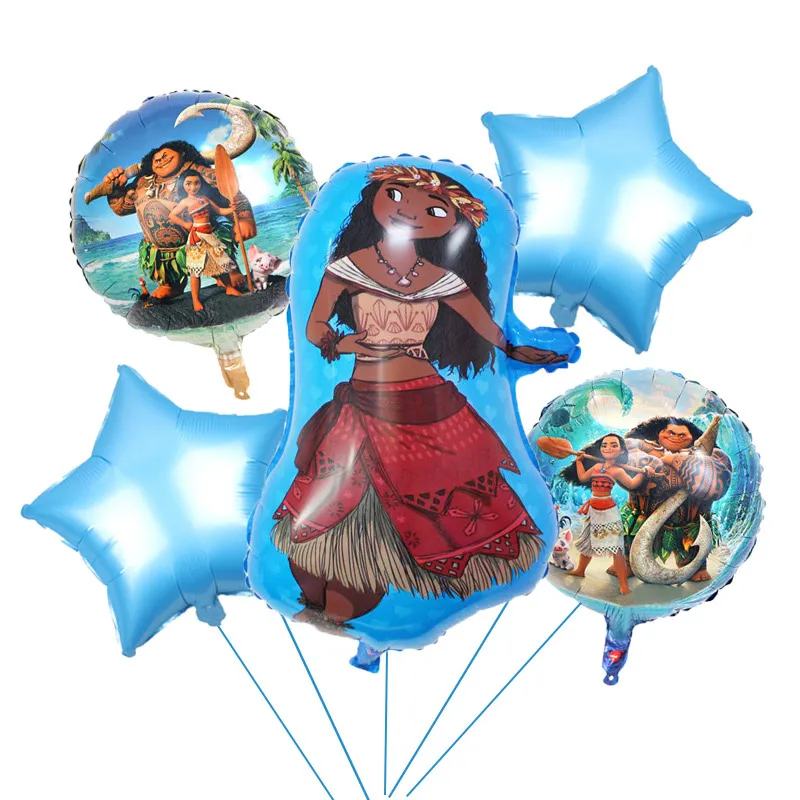 1 5 шт./партия, воздушные шары Moana Моана товары для вечеринки мультфильм "Моана" День рождения украшения для детских игрушек globo подарки для девочек - Цвет: 1
