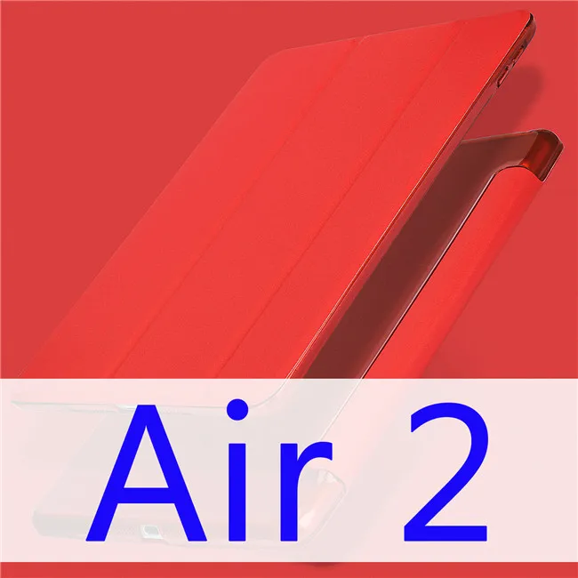 Red air 2 Для iPad чехол 9,7 Air 2 Funda ультра тонкий из искусственной кожи PC жесткий чехол-подставка для iPad 6-го Поколения iPad Air 2 Air 1 чехол - Цвет: Red air 2