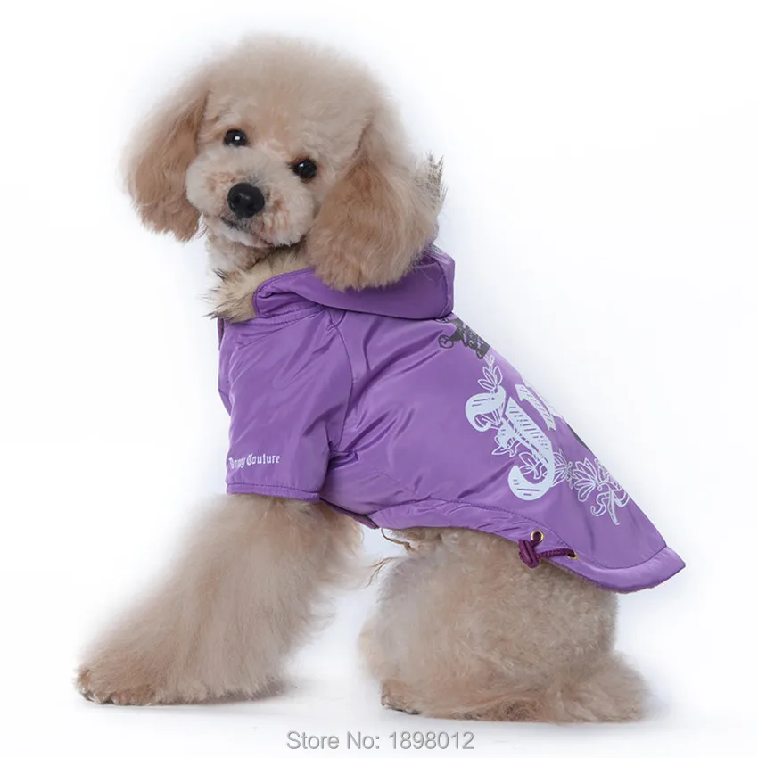 Роскошная Одежда для собак куртка с котом теплые зимние пальто верхняя одежда