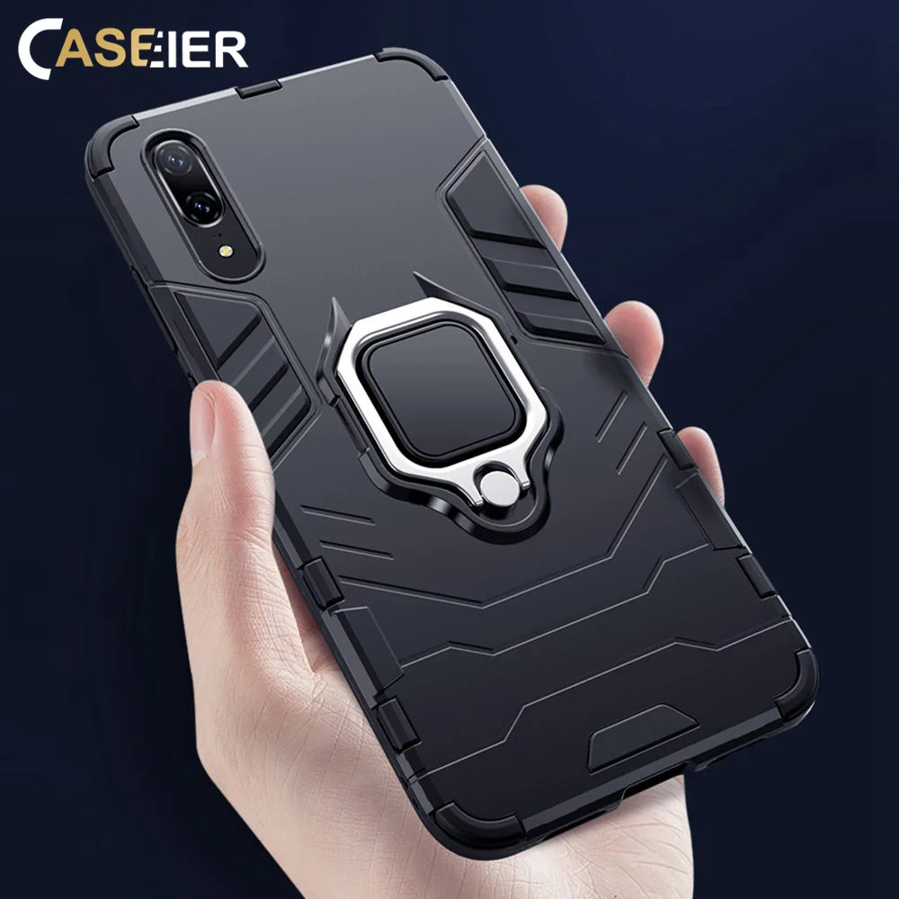 CASEIER ударопрочный чехол-подставка для телефона Huawei P Smart 2019 P20 Lite Pro Чехол с кольцом
