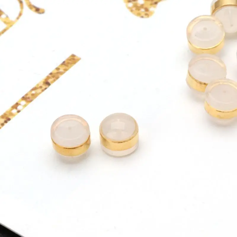 

Hot 10Pcs Soft Silicone Earring Backings Ear Safety Back Pads Backstops Replacements Earring Backs