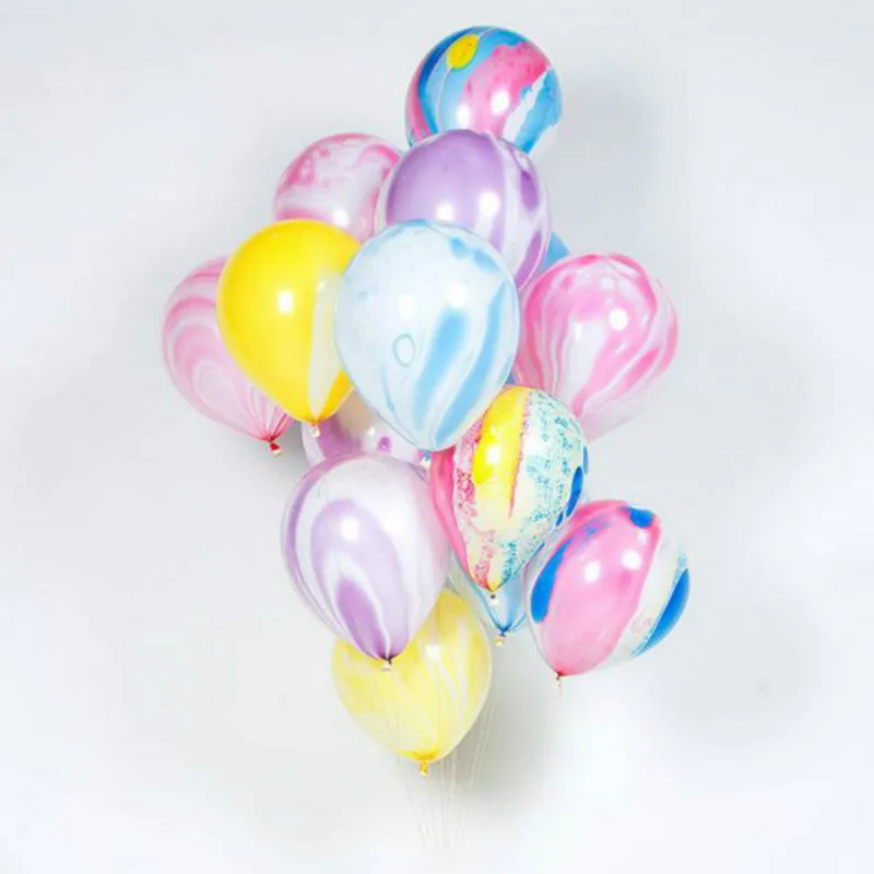 10 шт. разноцветные мраморный агат Радуга круглые латексные шарики Babyshower Свадьба