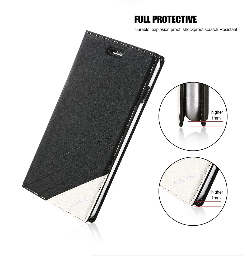 Floveme Wallet Case For iPhone 6S 6 7 8 Plus X Business Leather Flip Stand Phone Cases For iPhone 5S SE X 10 Shell Accessories чехол на айфон 5s чехол на айфон 7 8 чехол на айфон 6 чехол на айфон 6s чехол на айфон X