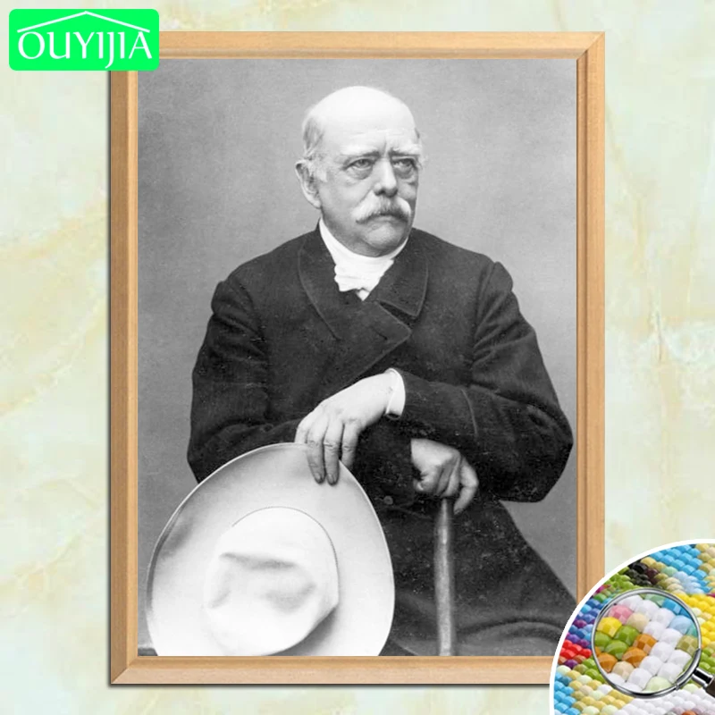Otto Von Bismarck немецкая железно кровяная премьера 5D DIY Алмазная картина полный