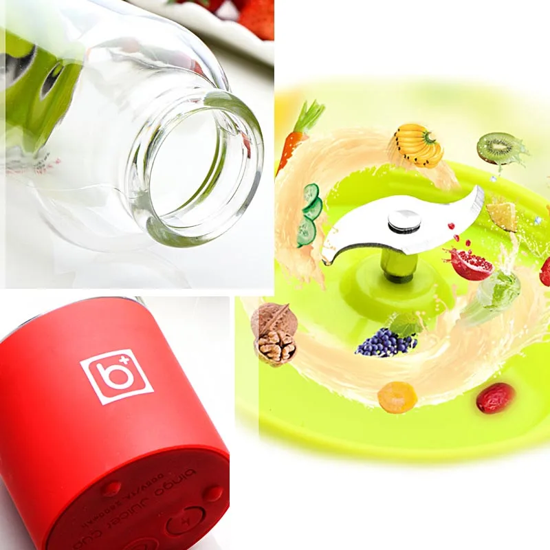 

500ml Electric Juicer Cup Mini Portable USB Rechargeable reamer Maker Shaker Squeezers Fruit Orange Extractor AA