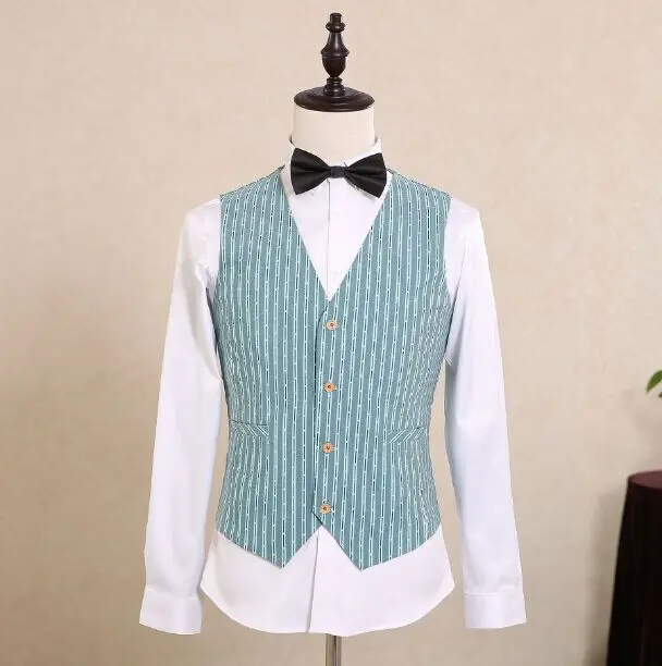 2017 последний дизайн пальто брюки светло голубой узор мужской костюм Slim Fit 3 шт