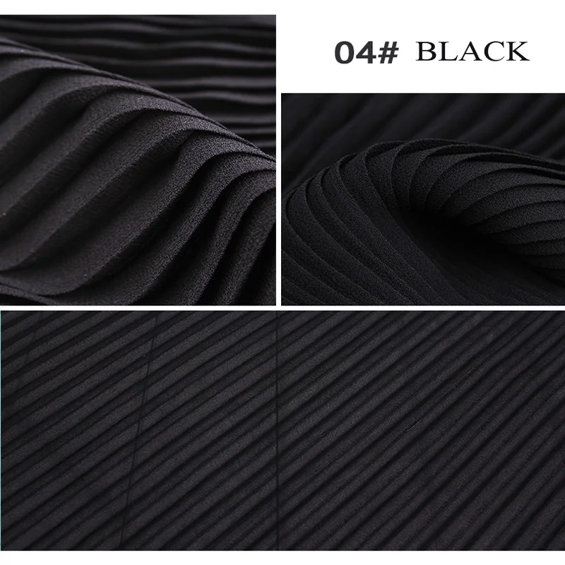 Polyester Pleated Pearl Chiffon Fabric for Dress Skirt Trousers