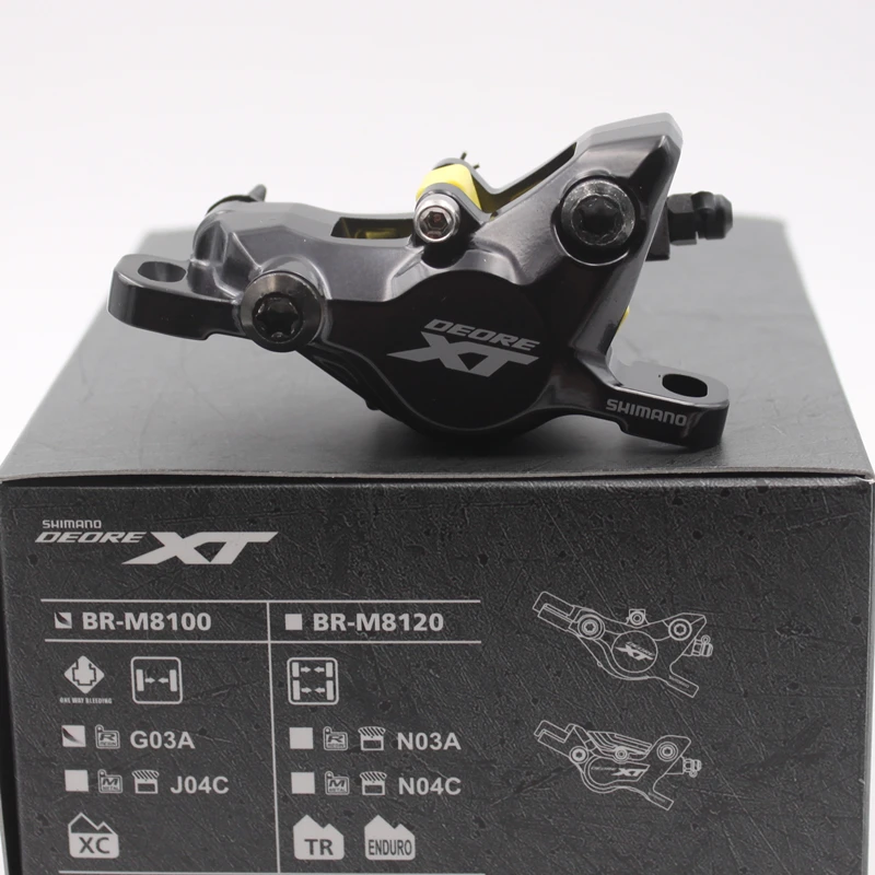 Shimano горные велосипеды DEORE XT тормозной суппорт BR-M8100 с G03A J04C колодки Гидравлический дисковый тормоз XT M8100 суппорт