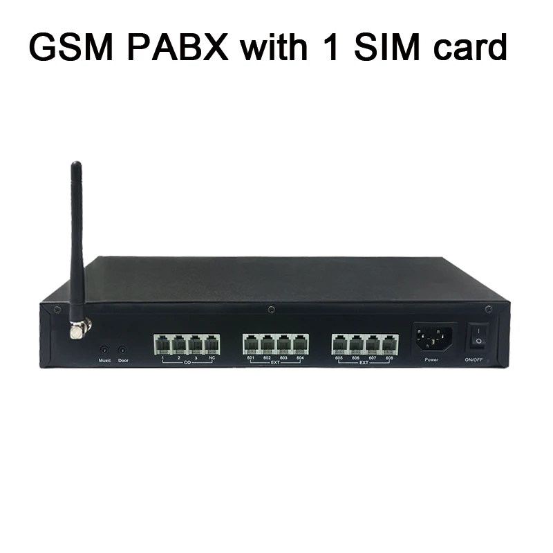 Беспроводная телефонная мини система АТС формата GSM TS + 308 с 1 SIM картой 2 PSTN и 8
