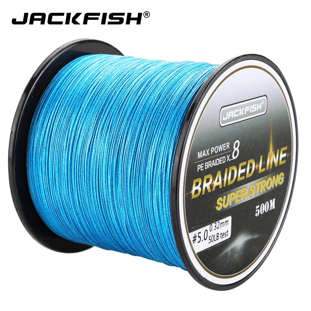 JACKFISH 8 жильная ПЭ плетеная рыболовная леска 10 80 фунтов 500 м многонитевая для ловли