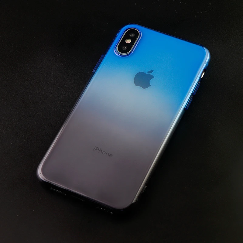 Противоударные градиентные за чехол на айфон X XS MAX XR 8 7 6 S Plus плотный Мягкие