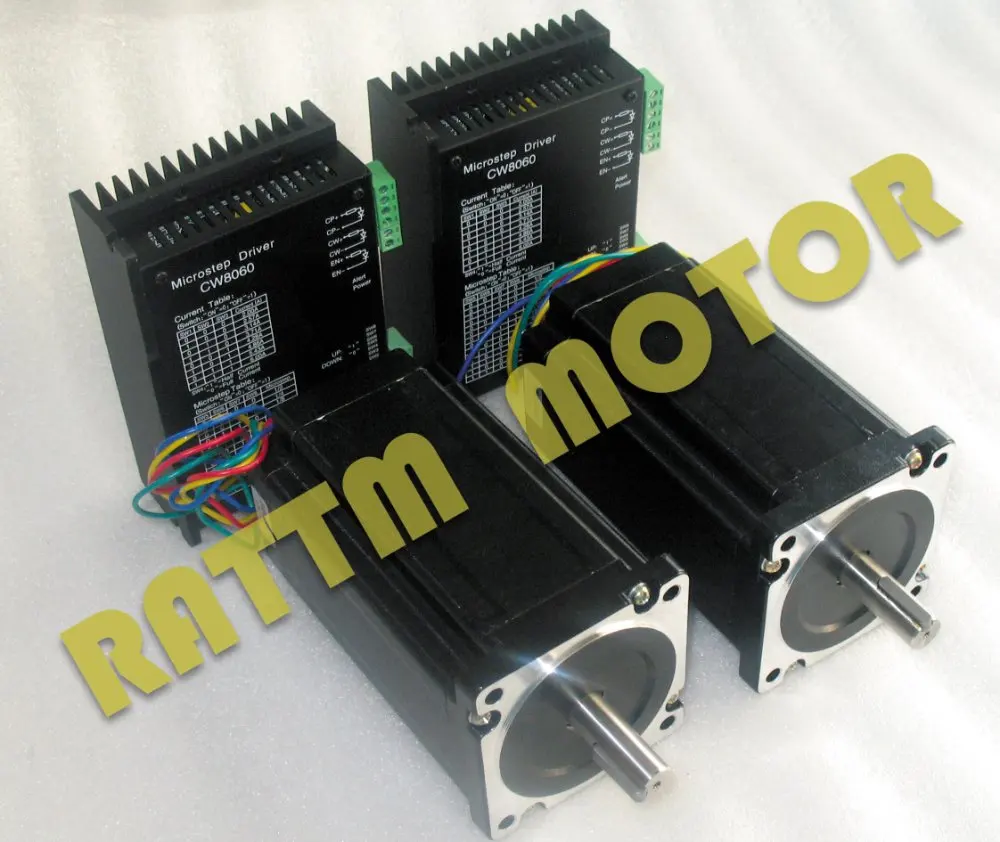 2 оси Nema34 154 мм CNC шаговый двигатель 1600oz in 5.0A и CW8060 драйвер 6A 80VDC 256 микрошаг|cnc stepper