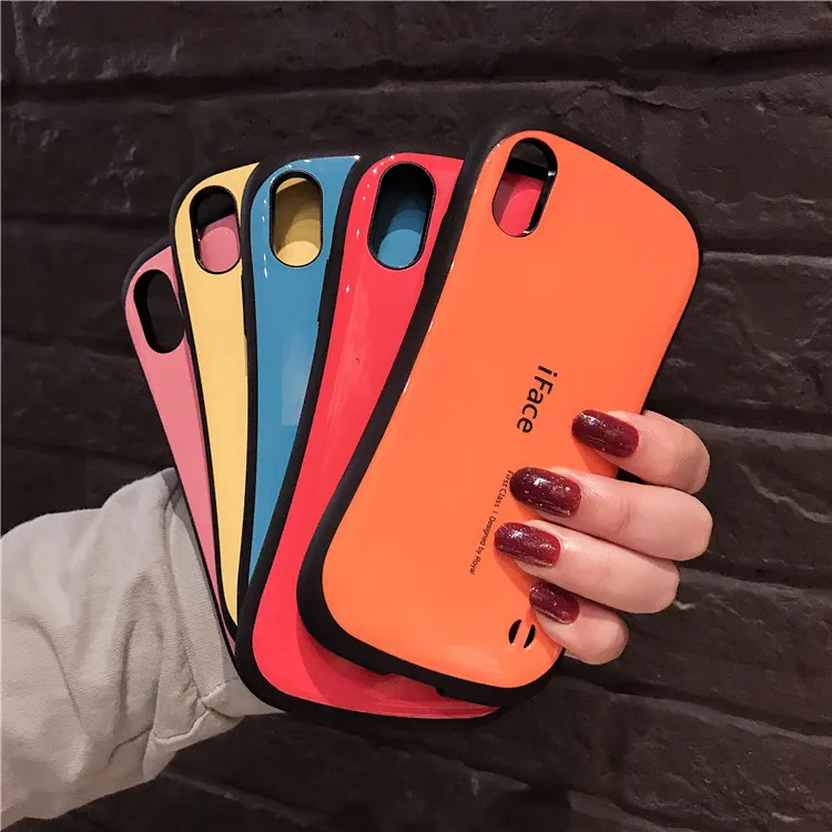 Iface king чехол для телефона сплошной цвет черный глянцевый маленький поясной чехол для iphone 7 8 PLUS X S R MAX защитный противоударный чехол для телефона