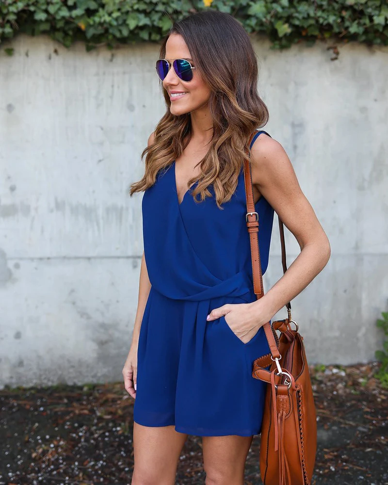 Новинка 2017 Женская Клубная одежда Летний шифоновый комбинезон облегающий