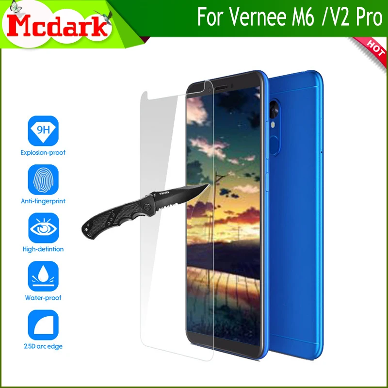 2.5D 9H закаленное стекло 5 99 дюймов для Vernee V2 Pro защита экрана 7 M6 Закаленное Защитная