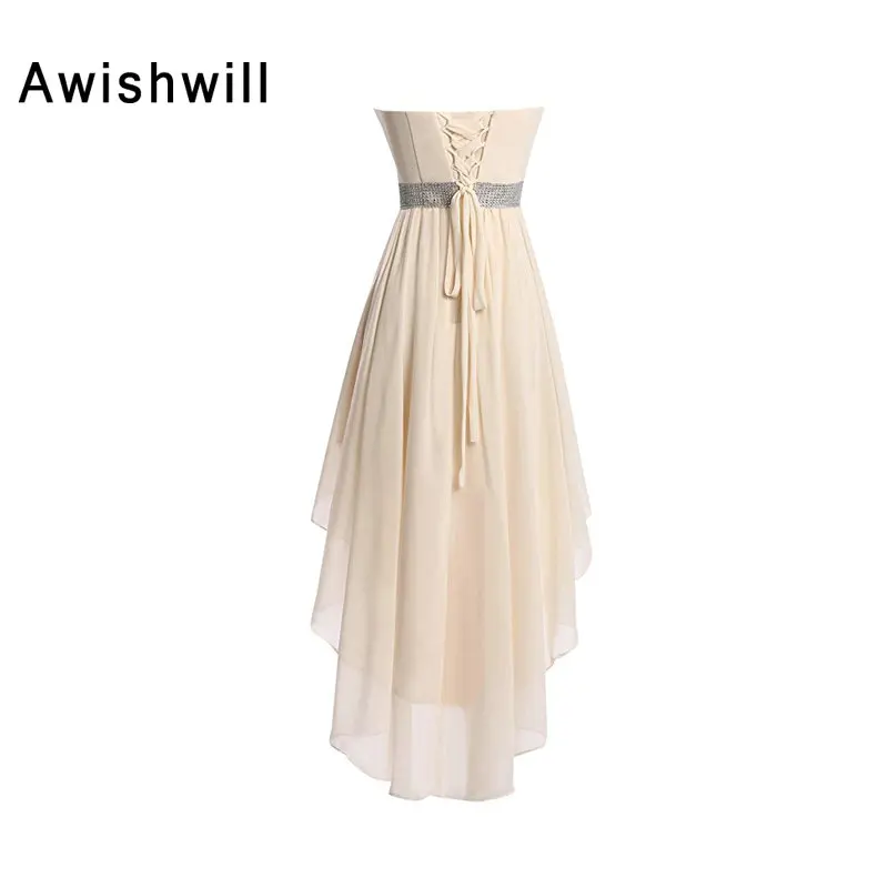 Дешевые платья для подружек невесты шифоновые асимметричные больших размеров с