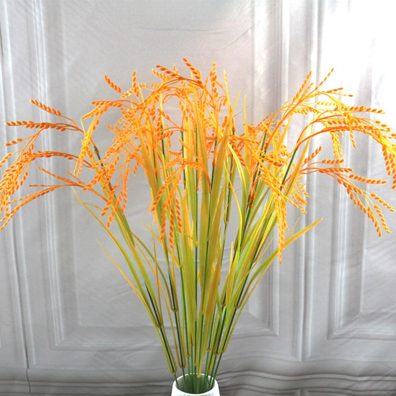 70 см длина имитация искусственного цветка желтый рис поддельное растение для