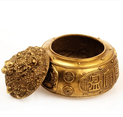 SCY 16504 +++ латунный чехол с орнаментом большая копилка изображением кукурузы