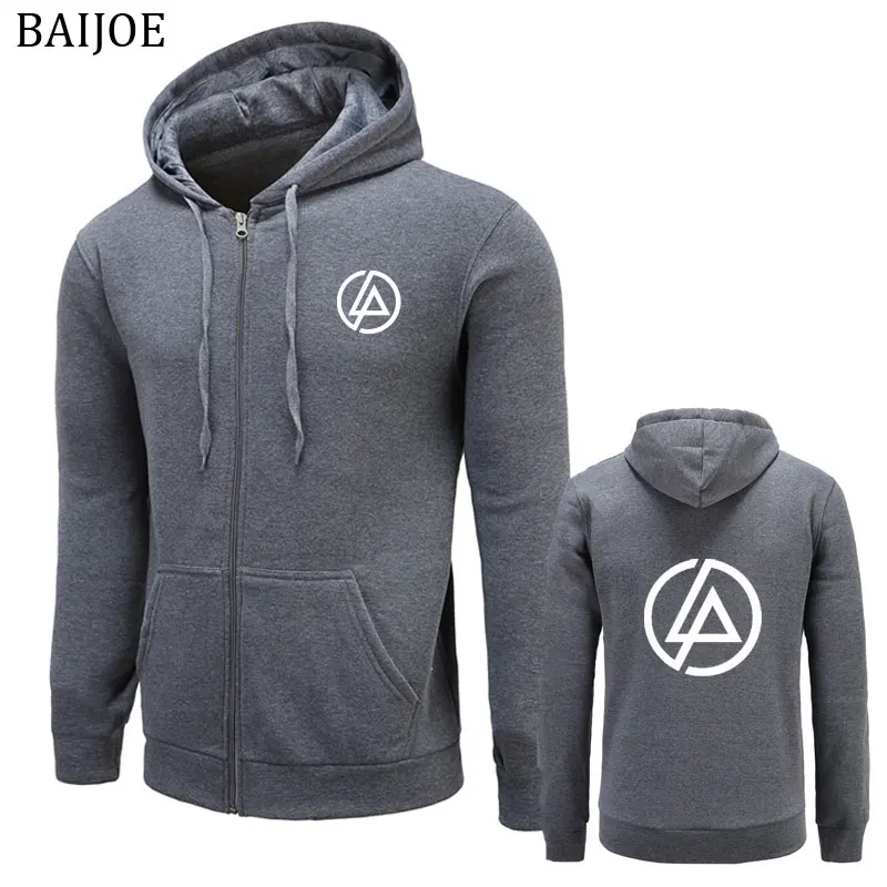 BAIJOE Linkin Park, мужская толстовка с буквенным принтом в стиле хип-хоп, флисовая мужская толстовка с длинным рукавом в стиле рок, зимняя куртка с капюшоном