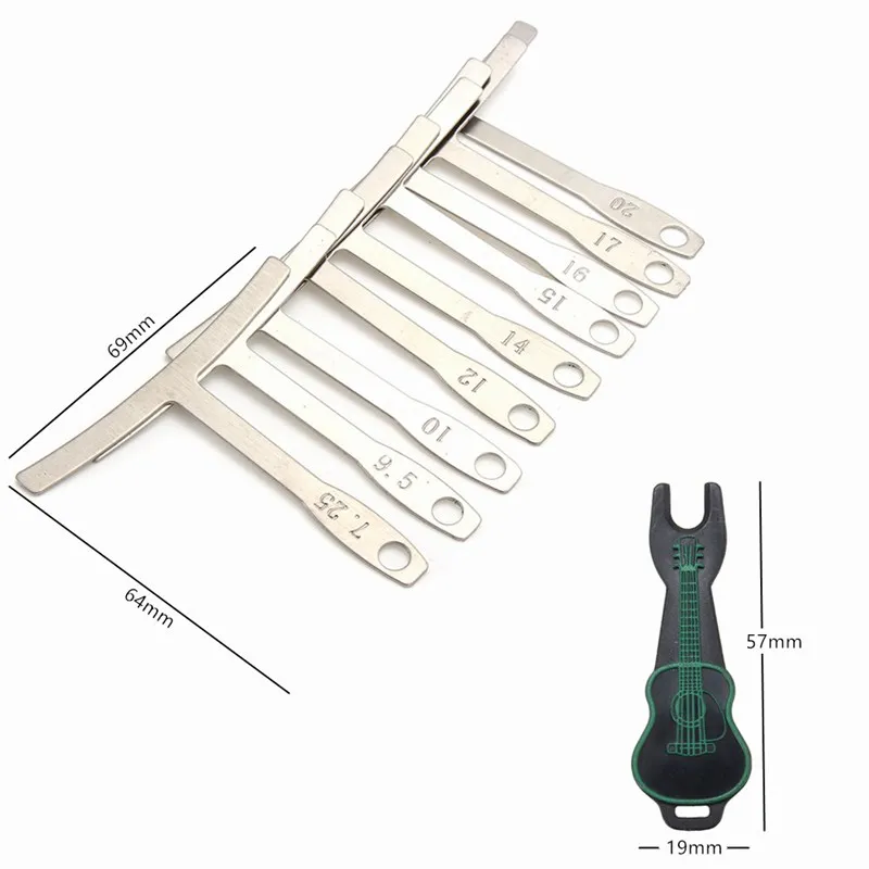 Zebra 9 шт./компл. электрическая бас гитара под струной радиус датчик настройки для