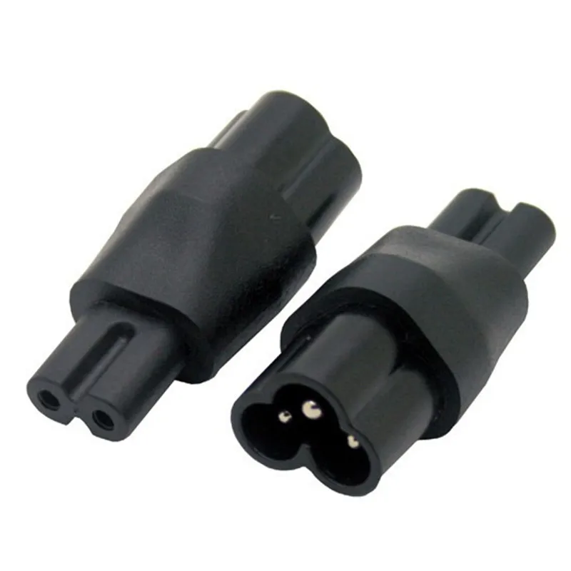IEC320 C6 Micky male to C8 2 pin female power adapter C7 C5 IEC 3Pin Female 2Pin Male|Электрические вилки| |