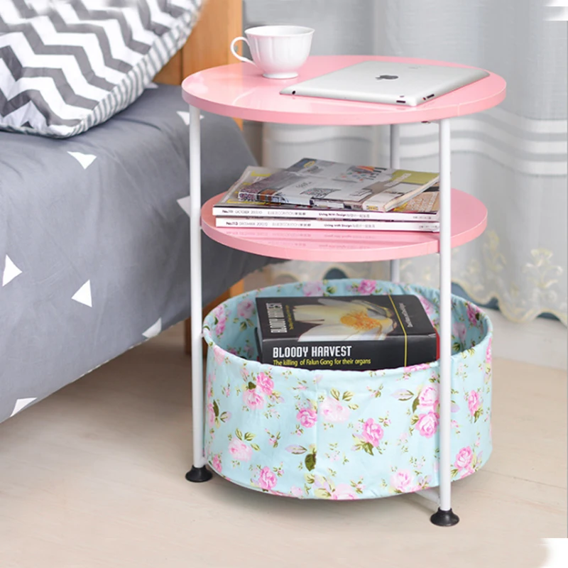 Simple Small Household Movable Round Sofa Storage Side Table Telephone Mini Coffee | Мебель