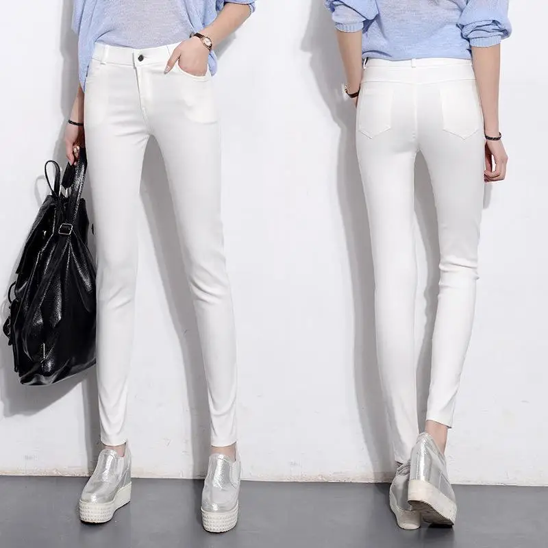 NFIVE бренд 2017 весенние и осенние женские новые брюки Классические тонкие черные