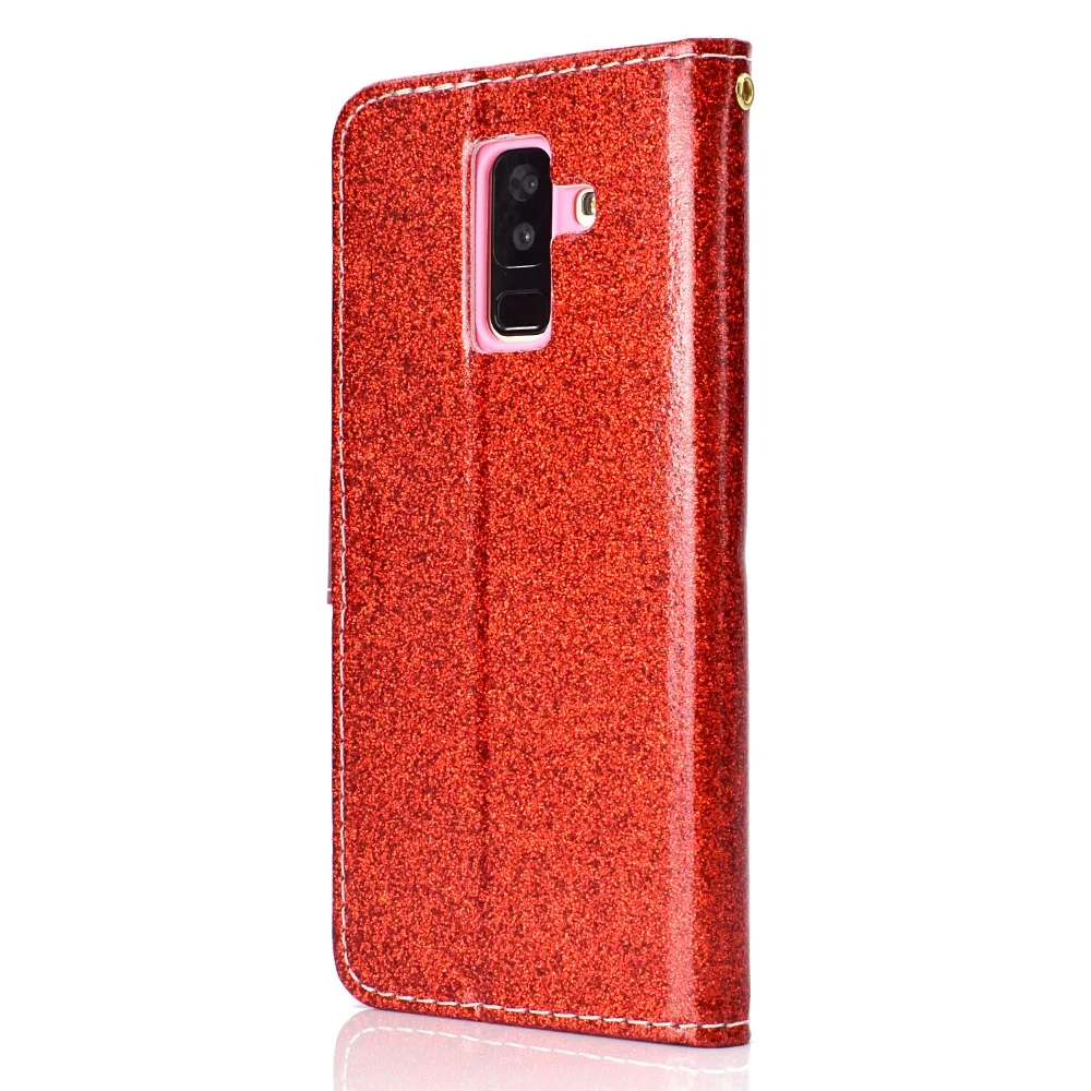 Роскошный Магнитный кожаный бумажник флип-чехол для samsung Galaxy A6 plus 2018 чехол A6plus