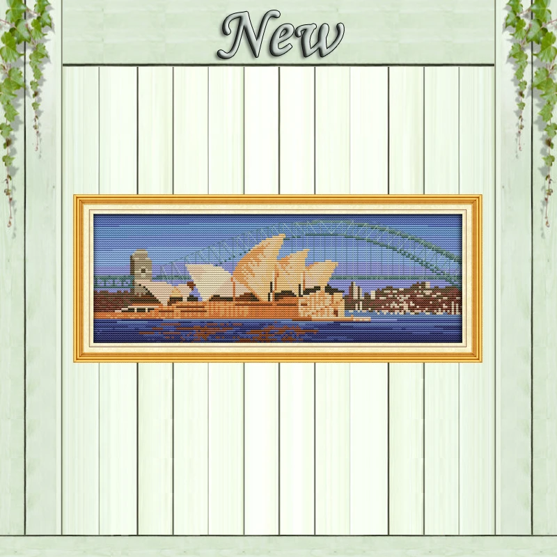 Декоративные картины с изображением сиднейской оперы напечатанные на холсте