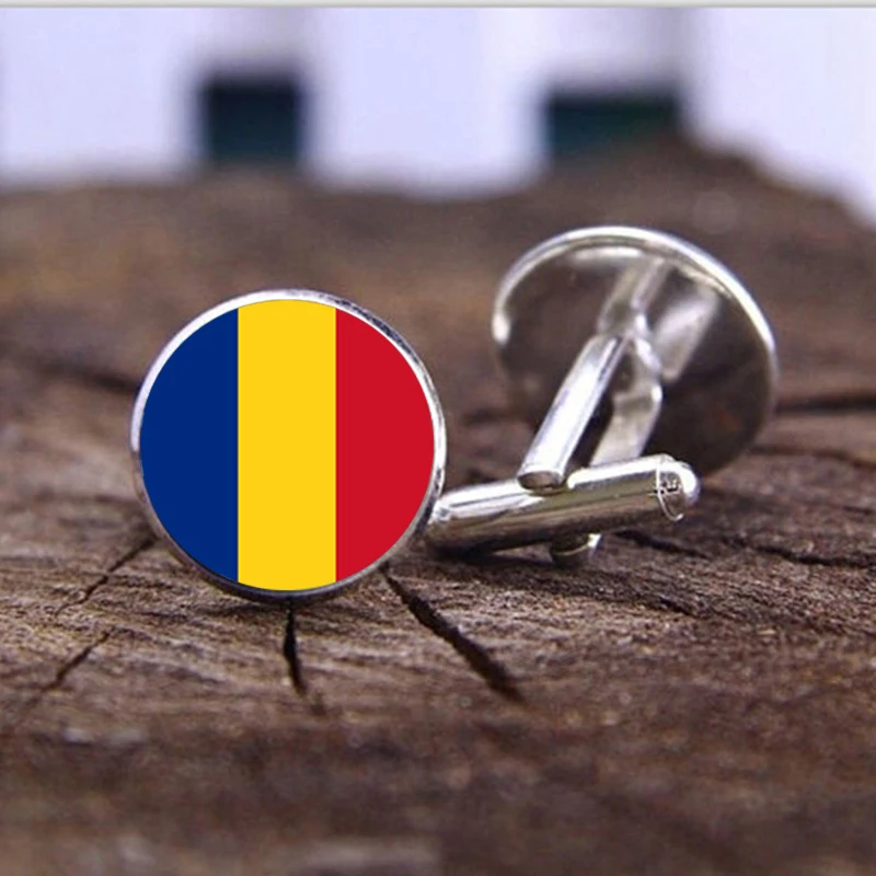 Мужские запонки высокое качество мировой национальный флаг румынский женские |