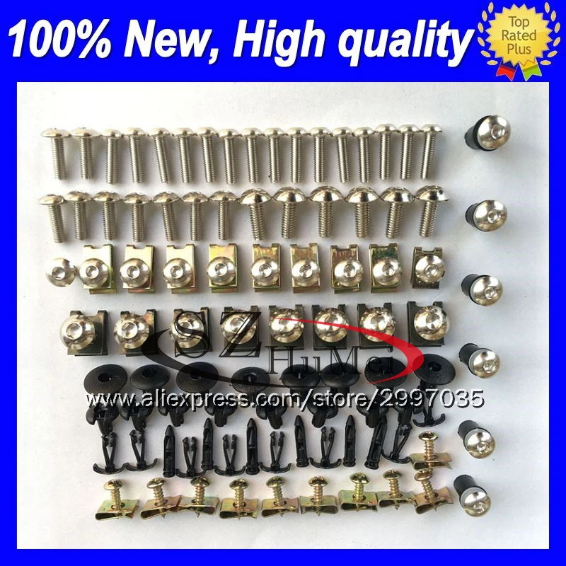 

Fairing bolt full bolts kit For KAWASAKI NINJA ZX7R 96 97 98 ZX-7R ZX750 ZX 7R 1996 1997 1998 1999 Windscreen screw screws Nuts