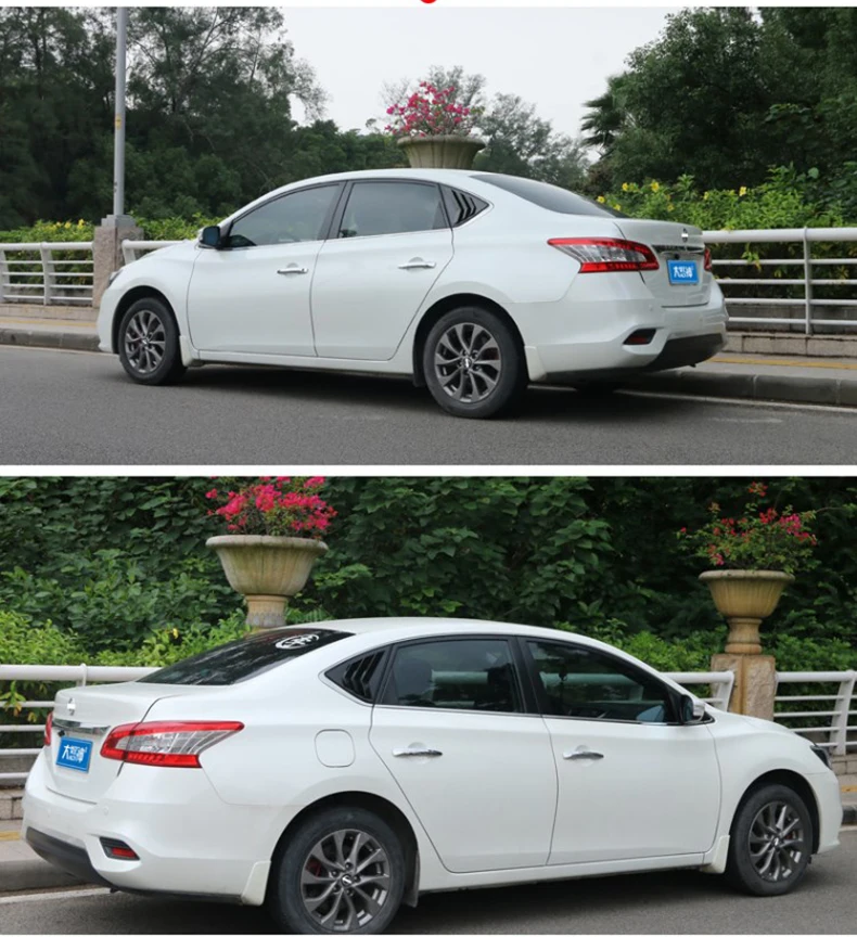 Для Nissan Sentra/Sylphy Sedan- ABS задние боковые оконные шторы жалюзи Рамка оконные жалюзи крышка наклейка отделка