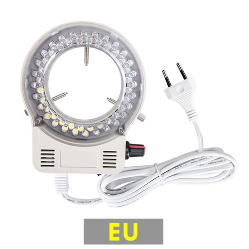 EU Plug Регулируемый МИКРОСКОП СВЕТОДИОДНЫЙ кольцевой светильник лампа 56 светодиодный s промышленное освещение для стерео микроскопа камера Лупа ЕС США штекер - Цвет: EU Plug