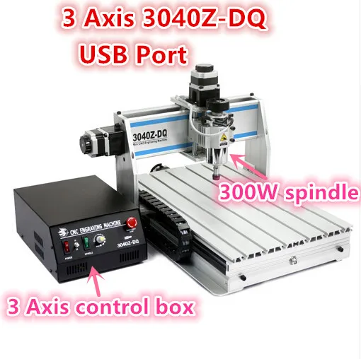 

3 Axis 3040Z-DQ USB Mach3 300W CNC Router Engraver Engraving Cutting Drilling Milling Machine 220V