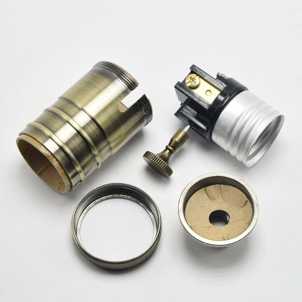 E27 розетка винтажная лампа Эдисона держатель лампы бронзовая медная розетки с