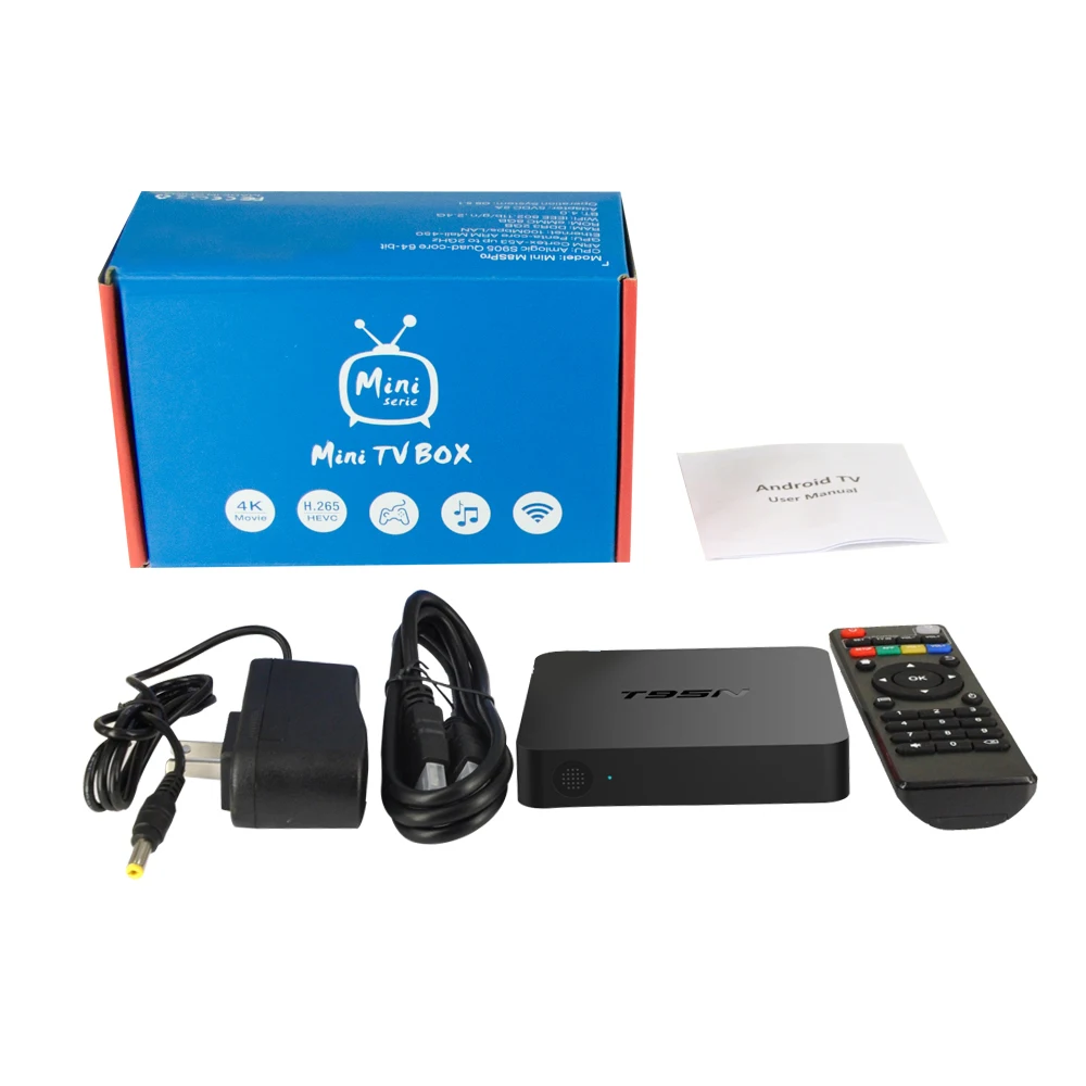 10 шт. T95N Mini M8S Pro m8spro Android 6 0 ТВ-приставка S905X четырехъядерный 2G DRR3 8G emmc 2 4G Wifi