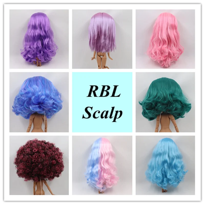 Кукольные парики Blyth 1/6 RBL с жестким купольным эндоходом челкой/без челки мягкие