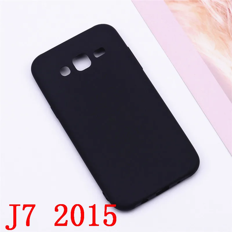 Black J7 2015 Мягкий силиконовый чехол для samsung Galaxy J7 чехол J7 J710 J710F J7 J700 Galaxy J7 J730F чехол силиконовый чехол Funda сумка - Цвет: Black J7 2015
