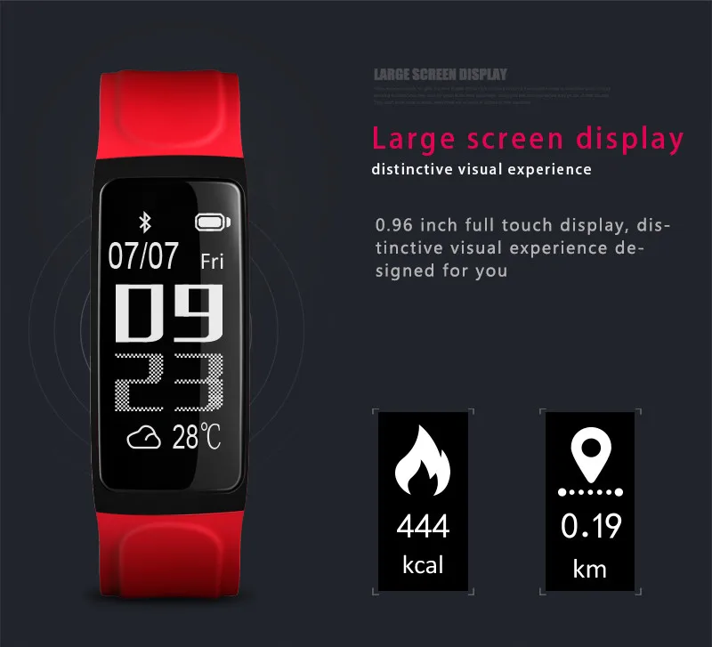 Egocsm C7 Smart Band IP67 Водонепроницаемый Фитнес трекер Смарт Браслет с сердечного ритма