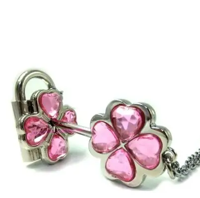 SILVER Pink 22 цвета Аниме Shugo Чара Хинамори Аму Косплей ключ и замок ожерелье кулон набор дети девочки Коллекция подарков на день рождения ожерелье s - Окраска металла: SILVER Pink