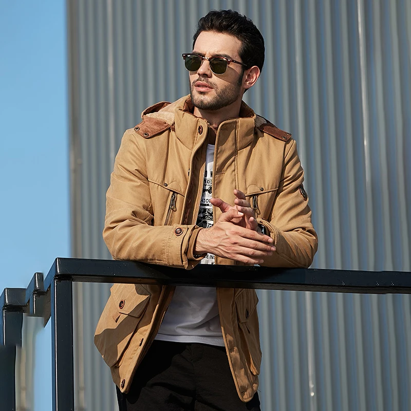 Winter Jacket Men Thick Long Warm Outerwear Parka Fur Lined Military Army Coat Male Puffer Fleece Windbreaker | Мужская одежда