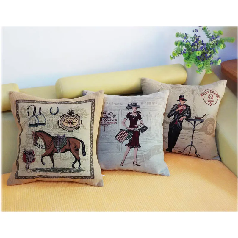 Декоративная подушка с лошадью чехол для мужчин и женщин Capa de Dlmofada Cojin диван
