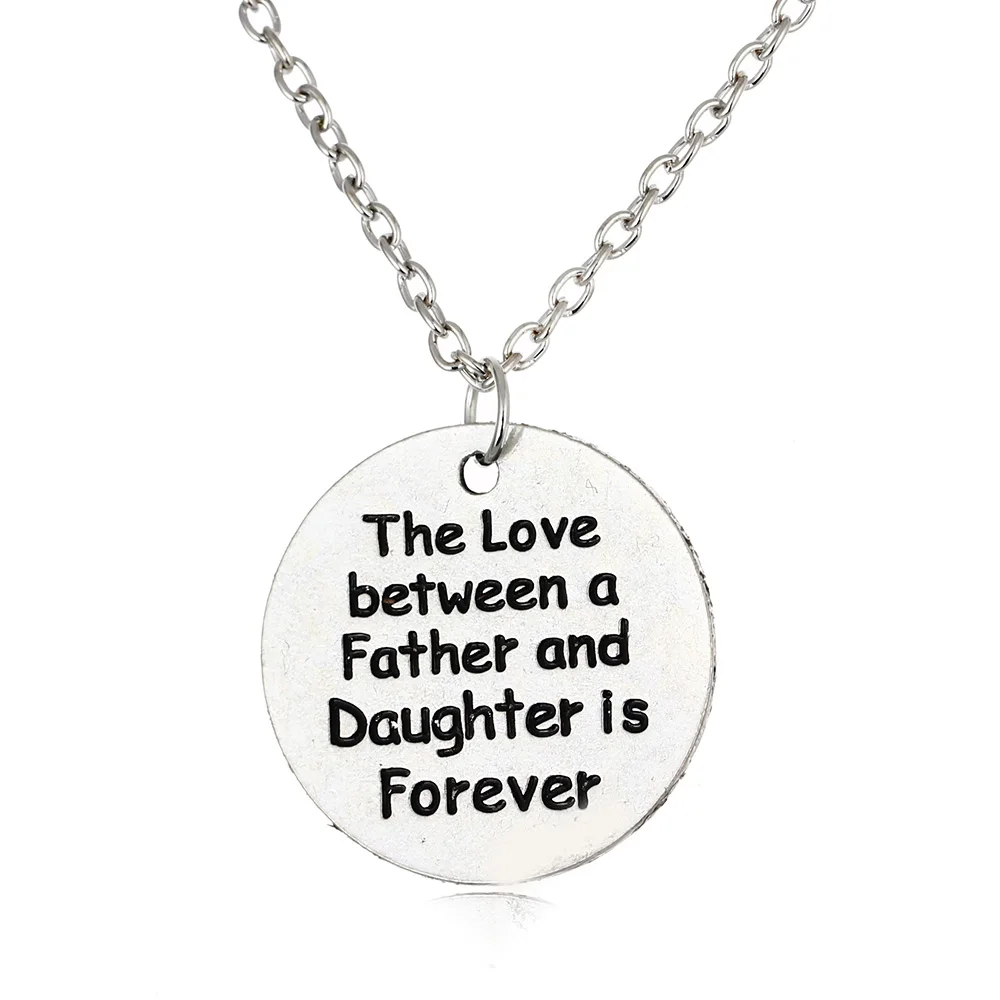 Посеребренная Подвеска Bespmosp для влюбленных отцов дочери ожерелье семьи папы