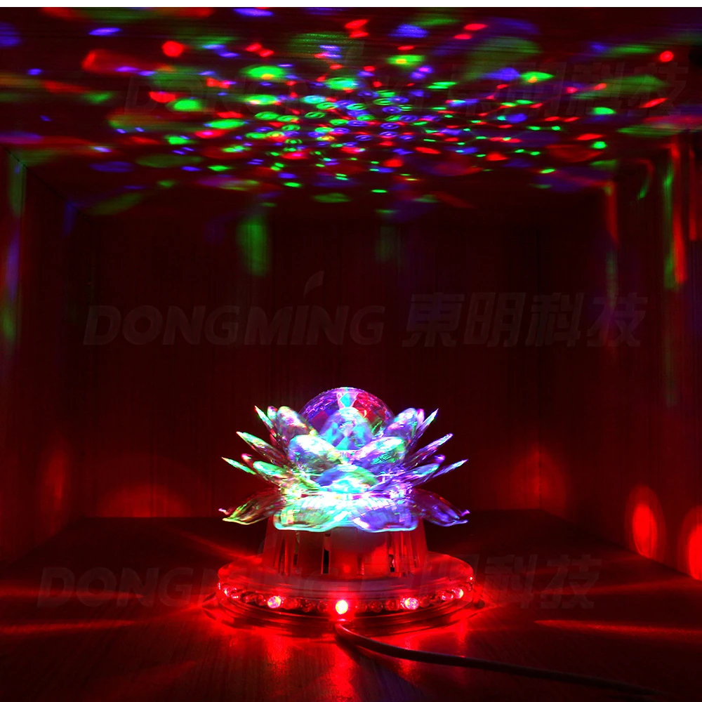 Фото 2017 Новый 3 Вт мини Лотос вращающийся RGB свет 48 светодиодов Подсолнух светодиодный 2017 Новый 3 Вт мини Лотос вращающийся RGB свет 48 светодиодов Подсолнух светодиодный