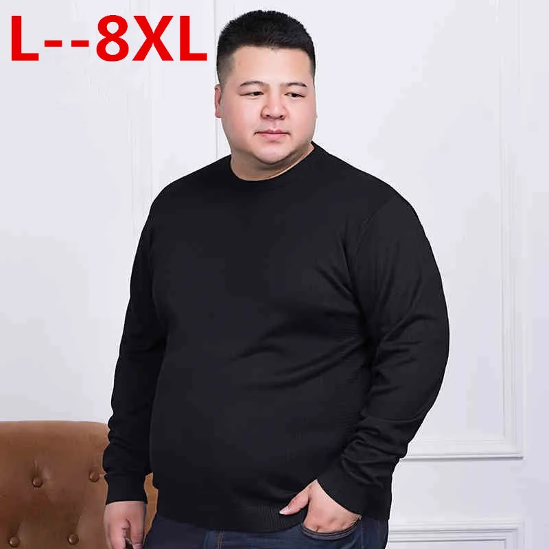 Мужской свитер вязаный большого размера 10XL 8XL 6XL 5XL 2018 осенне зимний