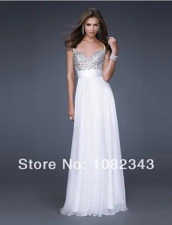 33Free Shipping Hot Sales Spaghetti Strap Fashion A-Line Chiffon Floor-Length Prom Gown Beading Evening Dresses2014 | Свадьбы и