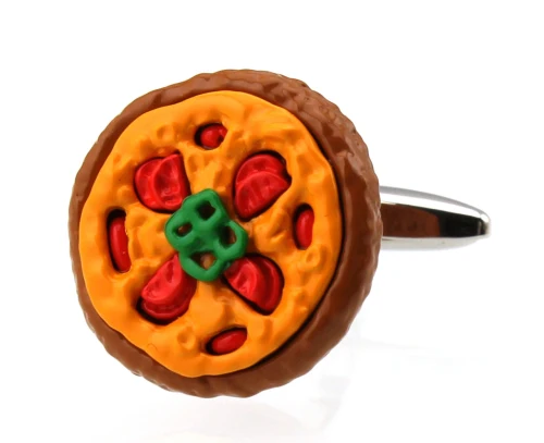 Pizza Для мужчин запонки Еда конфеты перец пиццы кукурузы авокадо пончик запонки для рубашка h1683 - Окраска металла: Pizza