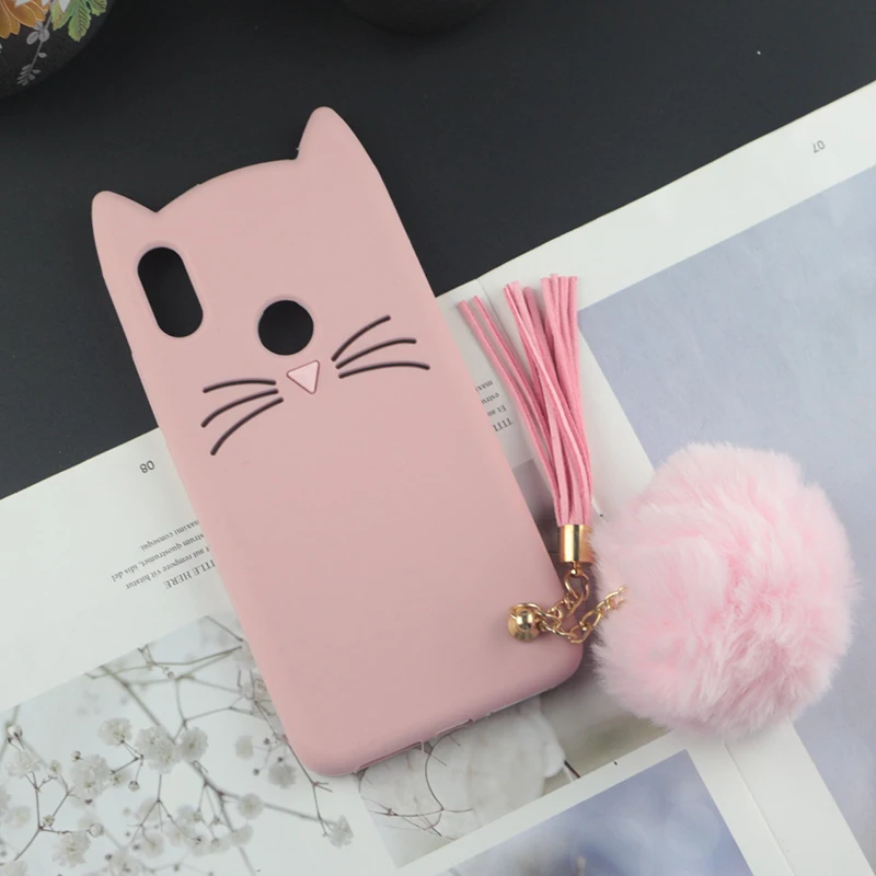 3D милый шкаф с японскими блеск, с милым рисунком кота чехол для Xiaomi Redmi Note 7 6 6A 5 5A 4 4A 4X Pro 3 3s Plus Y1 Y2 Y3 Lite S2 F1 кисточкой мяч
